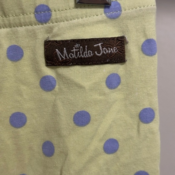 Matilda Jane Green and Purple Polka Dot Shorties with eyelet ruffles size 6 - Picture 3 of 6